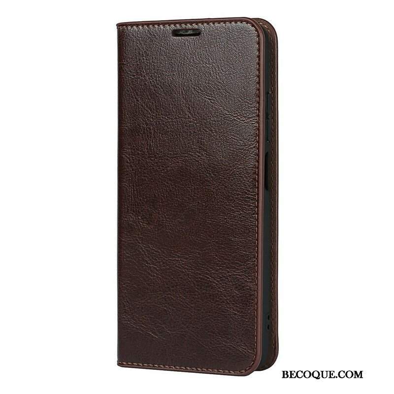 Etui Na Telefon do Xiaomi Redmi Note 10 5G Etui Folio Prawdziwa Skóra