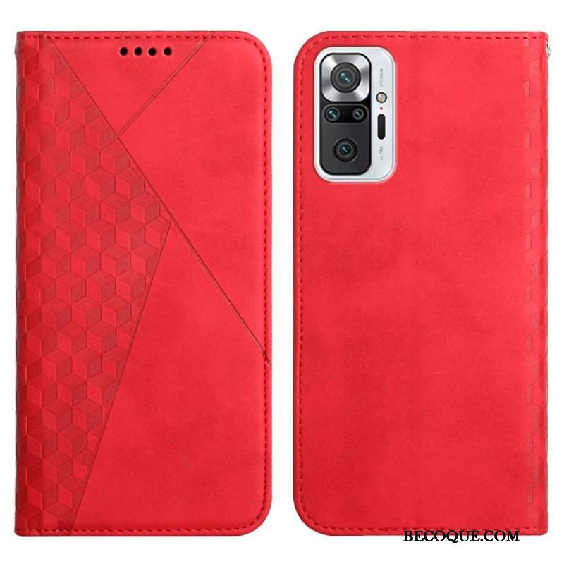 Etui Na Telefon do Xiaomi Redmi Note 10 Pro Etui Folio Efekt Geo Skóry