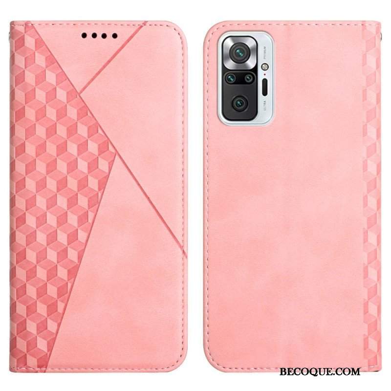 Etui Na Telefon do Xiaomi Redmi Note 10 Pro Etui Folio Efekt Geo Skóry