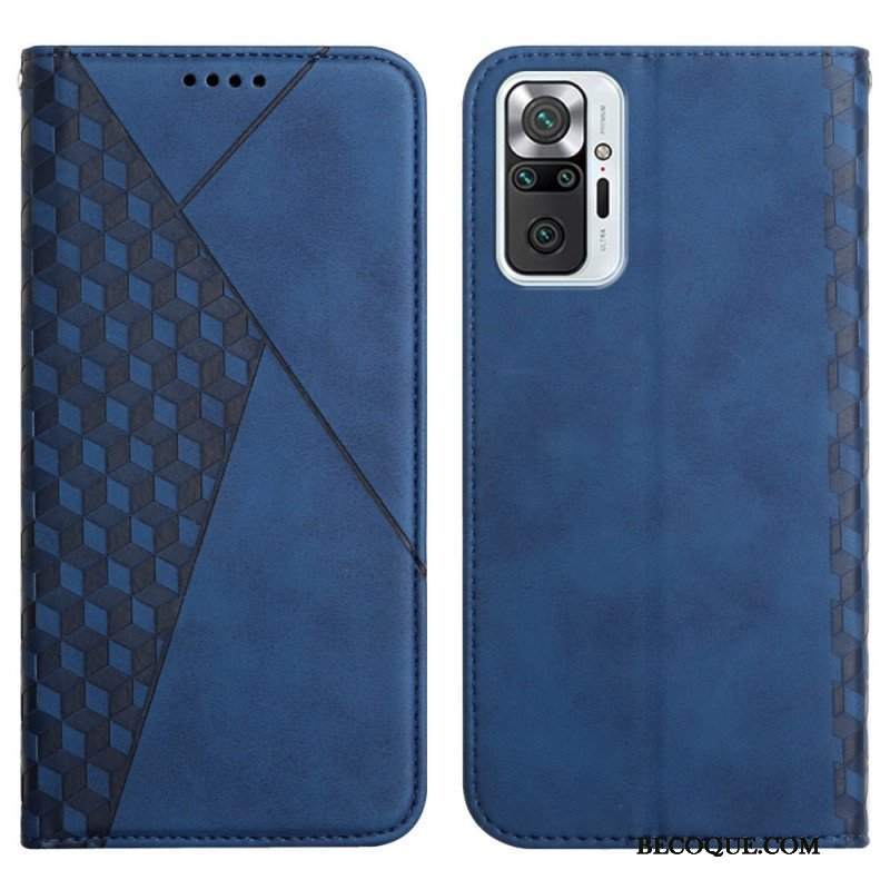 Etui Na Telefon do Xiaomi Redmi Note 10 Pro Etui Folio Efekt Geo Skóry