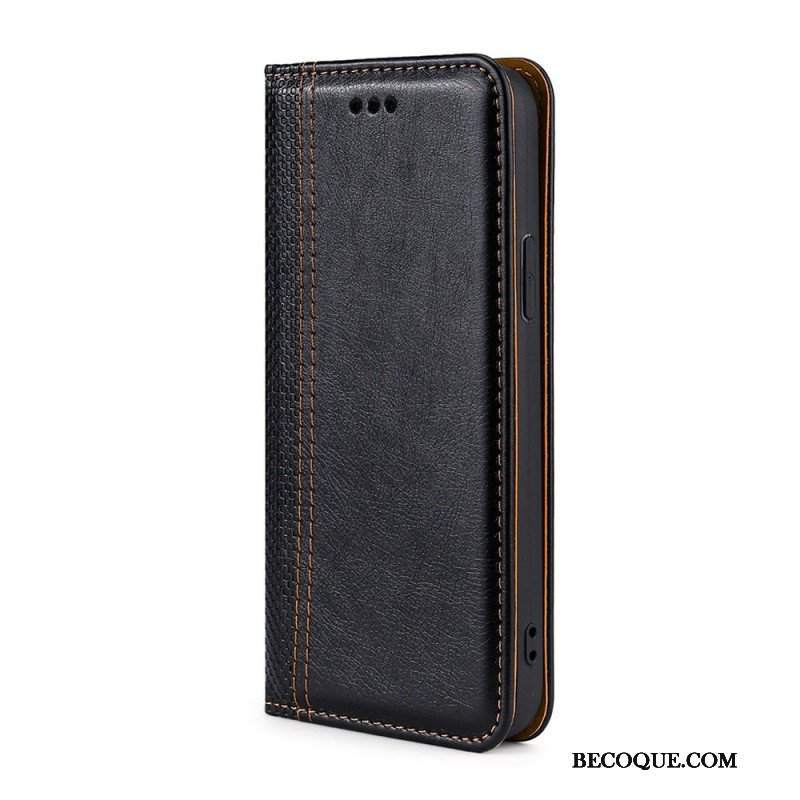 Etui Na Telefon do Xiaomi Redmi Note 10 Pro Etui Folio Przeszycia Ze Skóry Liczi