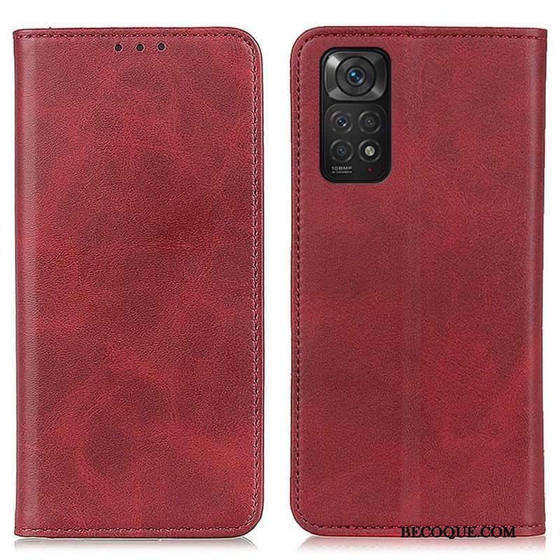 Etui Na Telefon do Xiaomi Redmi Note 11 / 11S Etui Folio Elegancka Dwoina Skórzana