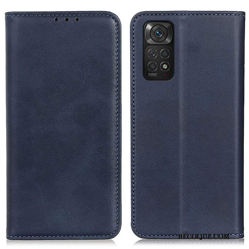 Etui Na Telefon do Xiaomi Redmi Note 11 / 11S Etui Folio Elegancka Dwoina Skórzana