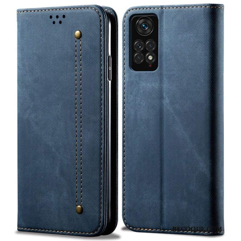 Etui Na Telefon do Xiaomi Redmi Note 11 / 11S Etui Folio Tkanina Dżinsowa