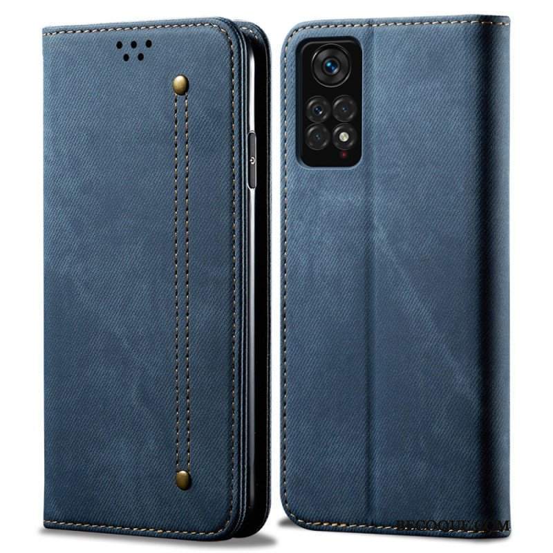 Etui Na Telefon do Xiaomi Redmi Note 11 Pro / 11 Pro 5G Etui Folio Tkanina Dżinsowa