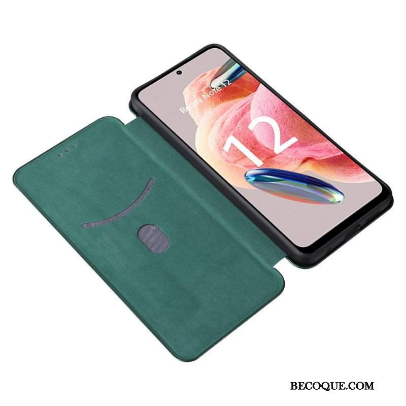 Etui Na Telefon do Xiaomi Redmi Note 12 4G Etui Folio Włókno Węglowe