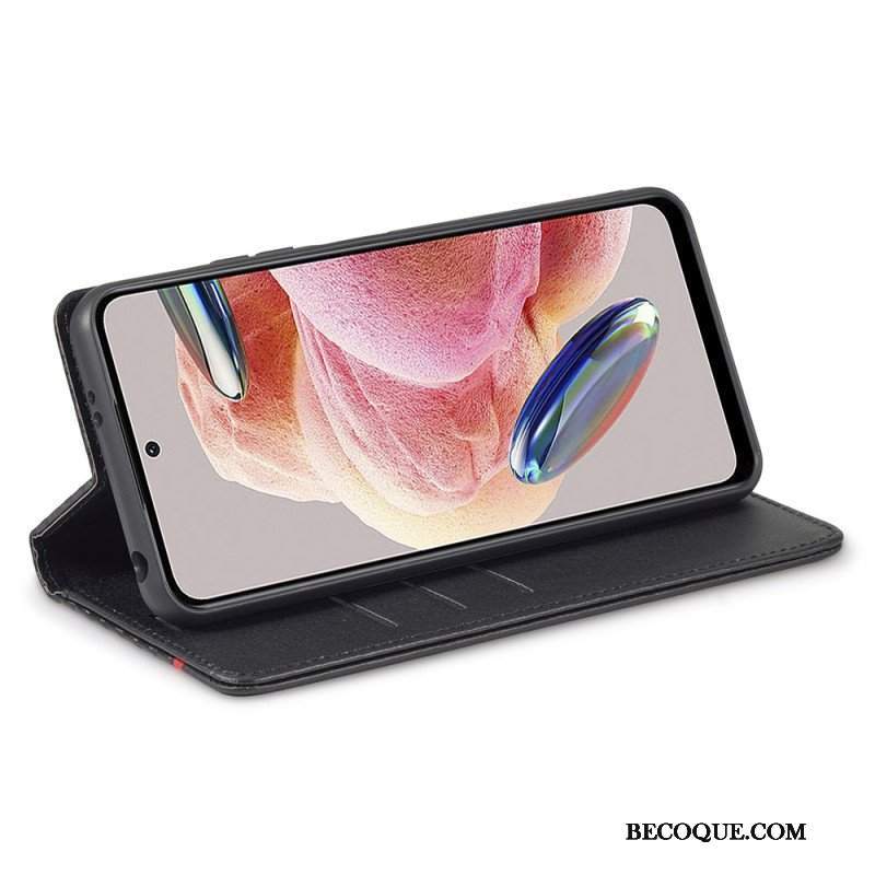 Etui Na Telefon do Xiaomi Redmi Note 12 4G Etui Folio Włókno Węglowe Lc.imeeke