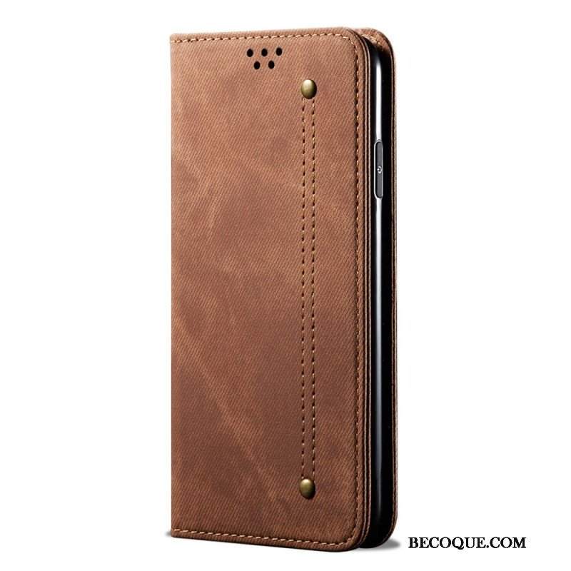 Etui Na Telefon do Xiaomi Redmi Note 12 5G Etui Folio Tkanina Dżinsowa