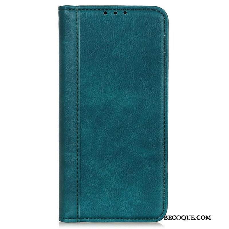 Etui Na Telefon do iPhone 13 Pro Max Etui Folio Kolorowa Wersja Skóry Dwoinowej