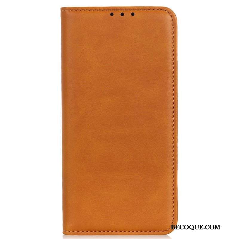 Etui Na Telefon do iPhone 14 Etui Folio Elegancka Dwoina Skórzana