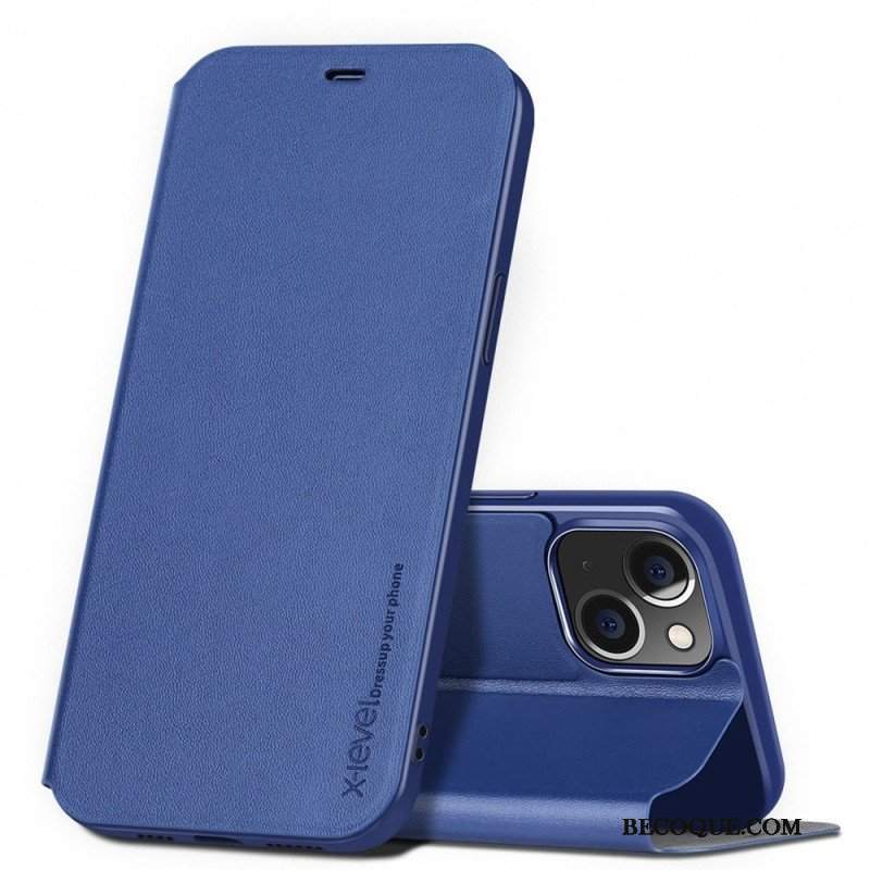 Etui Na Telefon do iPhone 14 Etui Folio Poziom X Ze Sztucznej Skóry