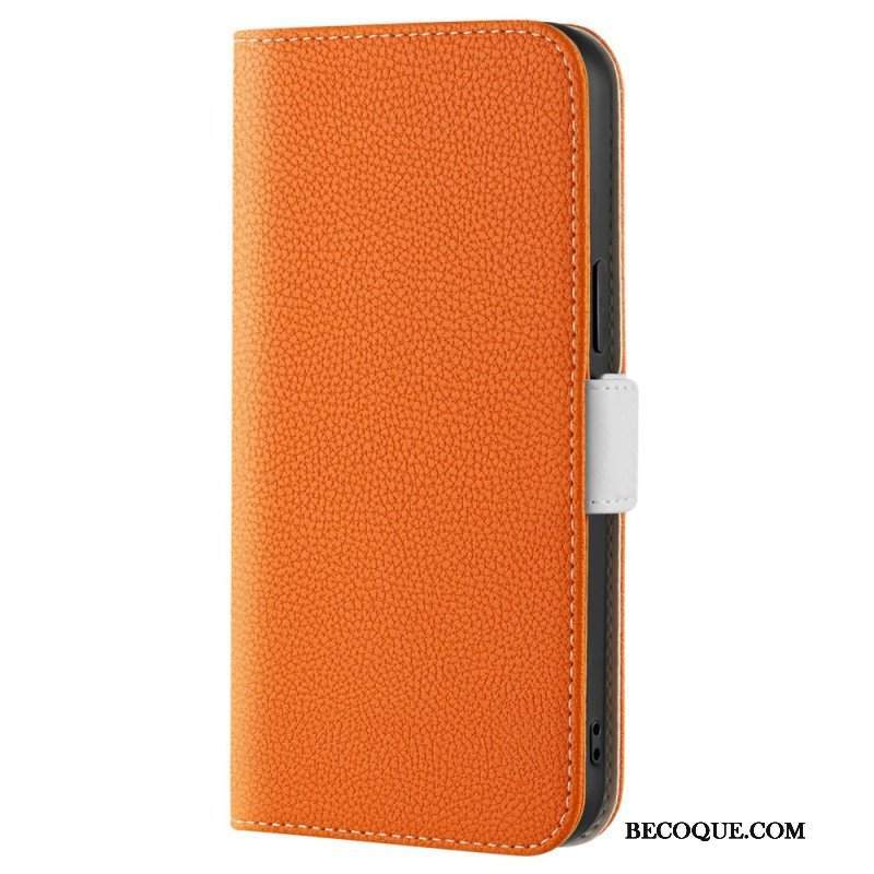 Etui Na Telefon do iPhone 14 Etui Folio Sztuczna Skóra Liczi