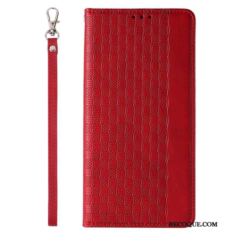 Etui Na Telefon do iPhone 14 Pro z Łańcuch Etui Folio Pasek W Stylu Vintage