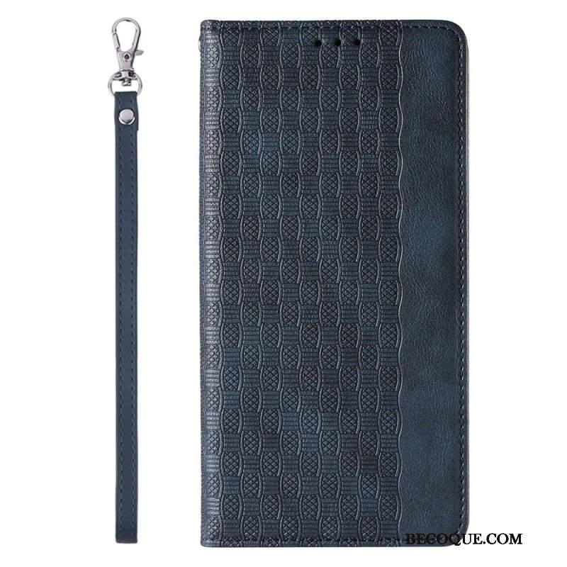 Etui Na Telefon do iPhone 14 Pro z Łańcuch Etui Folio Pasek W Stylu Vintage