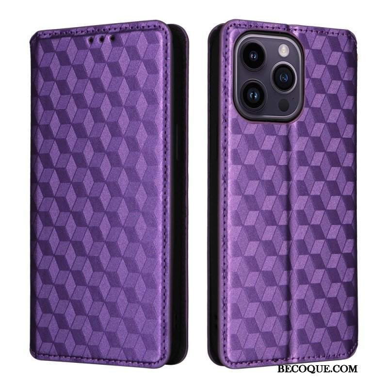 Etui Na Telefon do iPhone 15 Etui Folio Kostki 3d