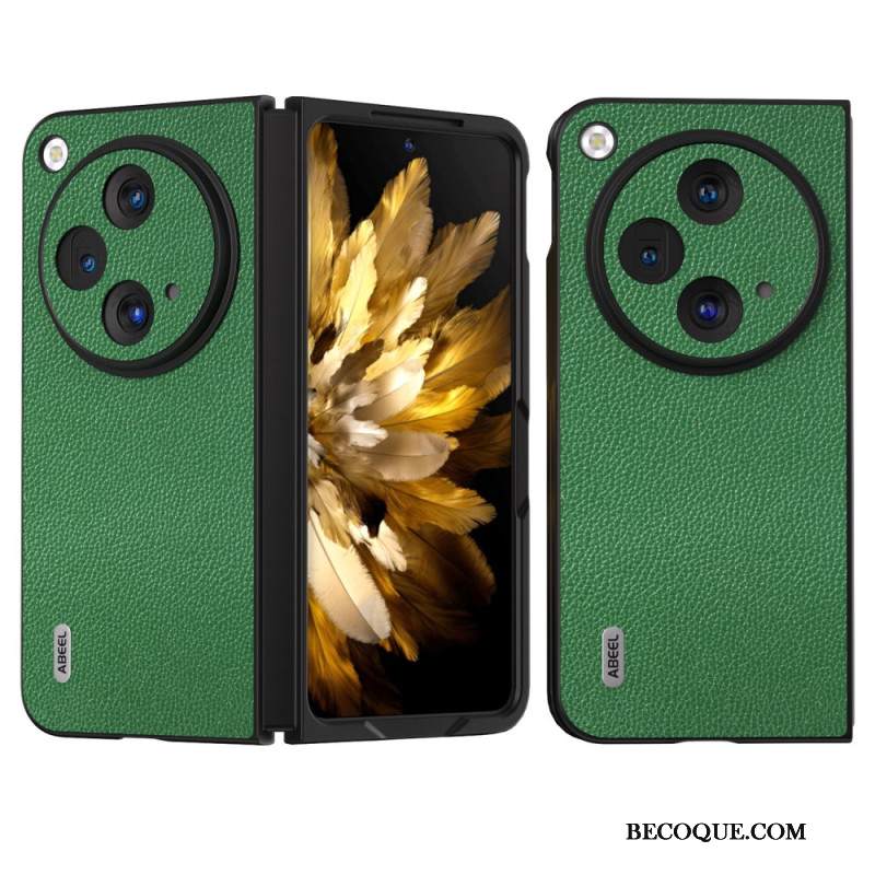 Etui Oneplus Open Skóra Naturalna Abeel Litchi Etui Ochronne