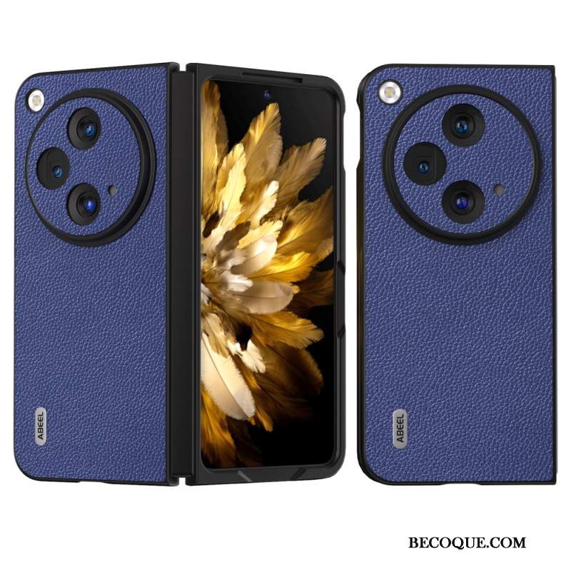 Etui Oneplus Open Skóra Naturalna Abeel Litchi Etui Ochronne