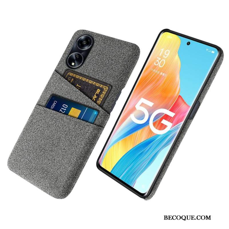 Etui Oppo A98 5g Podwójne Etui Na Karty Z Tkaniny Etui Ochronne