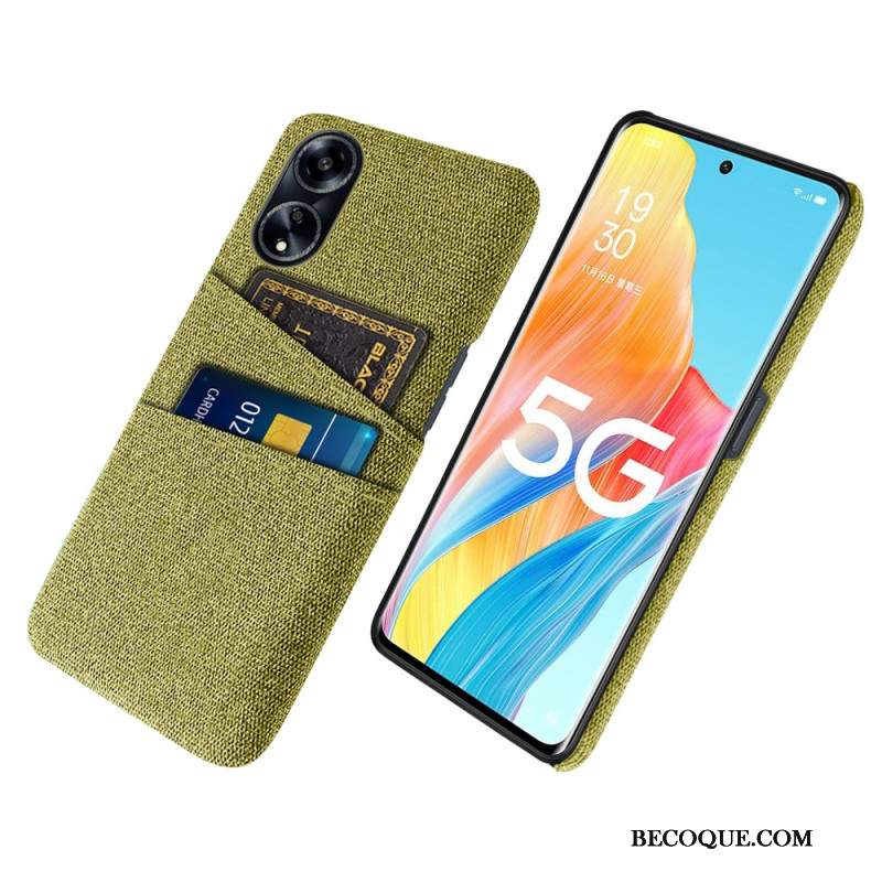 Etui Oppo A98 5g Podwójne Etui Na Karty Z Tkaniny Etui Ochronne