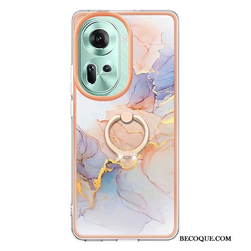 Etui Oppo Reno 11 5g Marmurkowa Konstrukcja Z Podporą Pierścienia Etui Ochronne