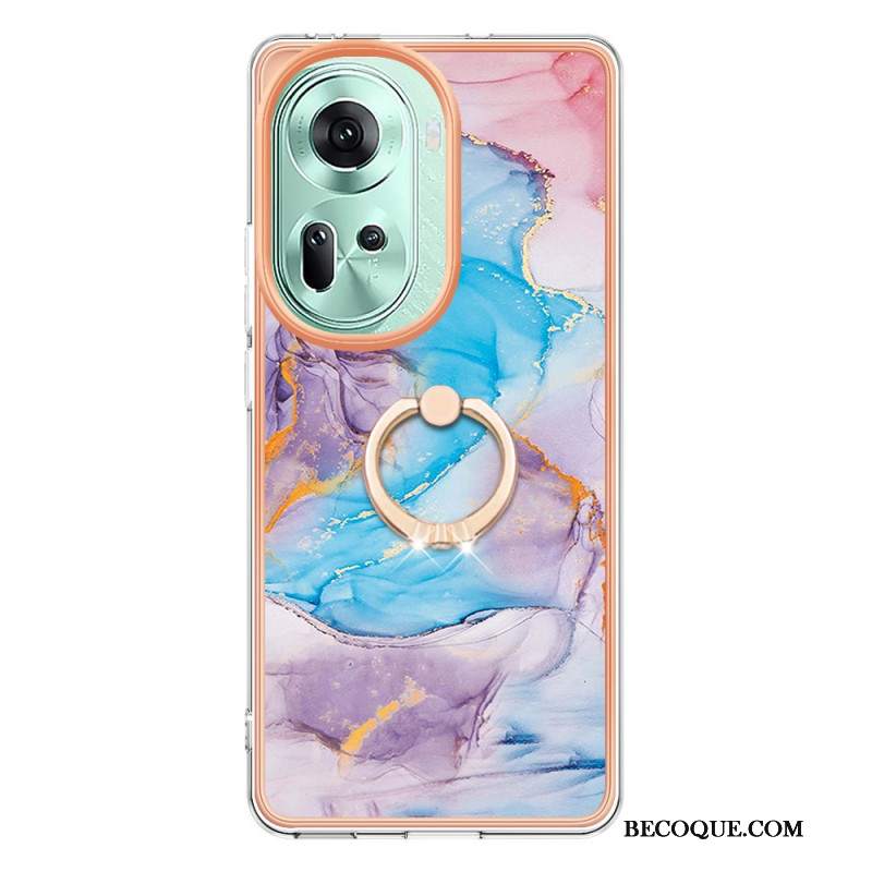 Etui Oppo Reno 11 5g Marmurkowa Konstrukcja Z Podporą Pierścienia Etui Ochronne