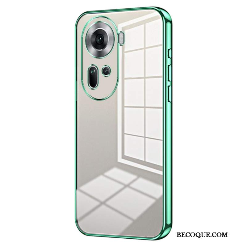 Etui Oppo Reno 11 5g Przezroczyste Metalowe Krawędzie Etui Ochronne