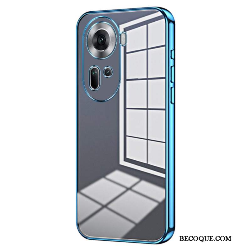 Etui Oppo Reno 11 5g Przezroczyste Metalowe Krawędzie Etui Ochronne