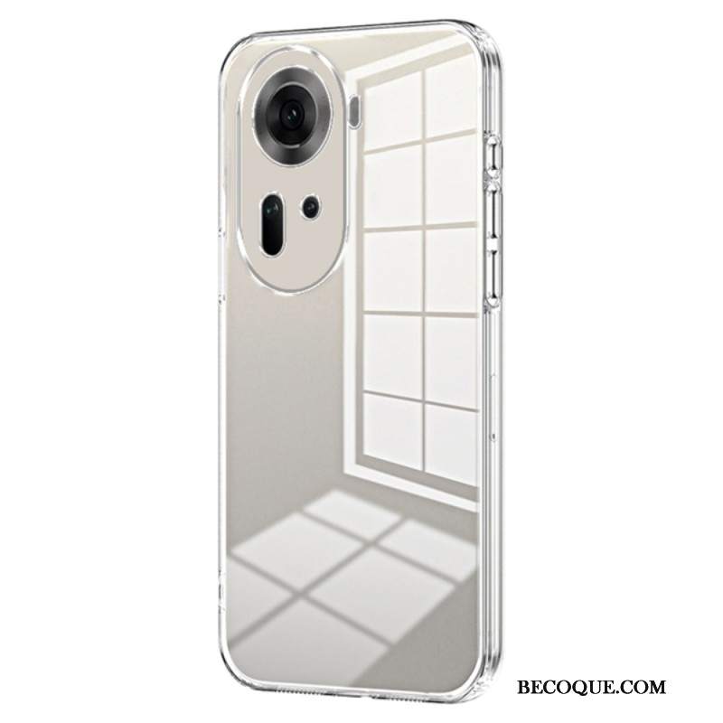 Etui Oppo Reno 11 5g Przezroczyste Metalowe Krawędzie Etui Ochronne