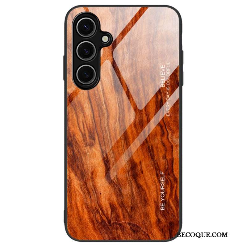 Etui Samsung Galaxy S24 Fe Szkło Hartowane Z Efektem Drewna Etui Ochronne