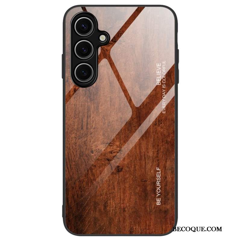 Etui Samsung Galaxy S24 Fe Szkło Hartowane Z Efektem Drewna Etui Ochronne