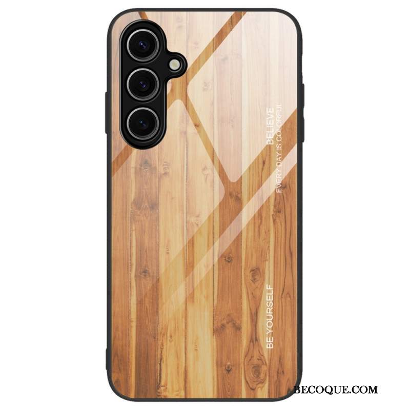 Etui Samsung Galaxy S24 Fe Szkło Hartowane Z Efektem Drewna Etui Ochronne