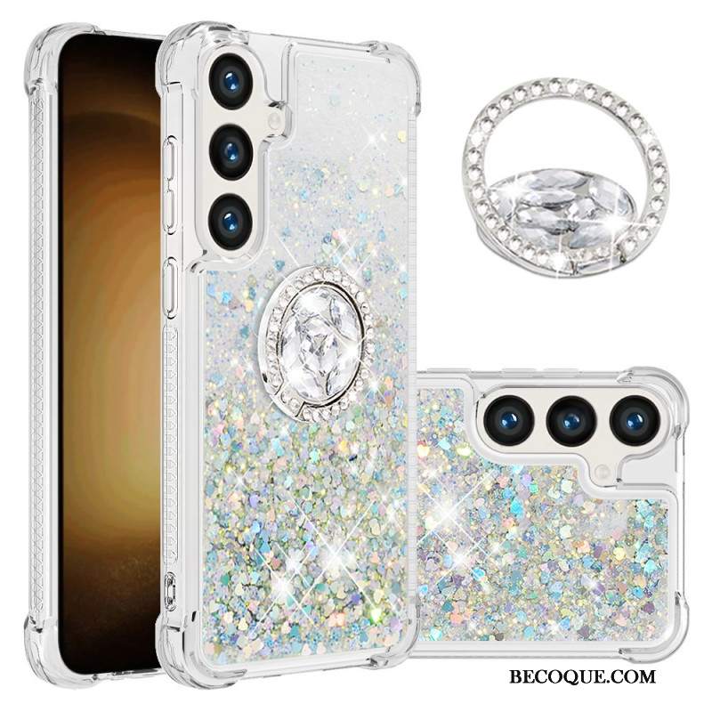 Etui Samsung Galaxy S24 Plus 5g Brokatowy Pierścień-wspornik Etui Ochronne