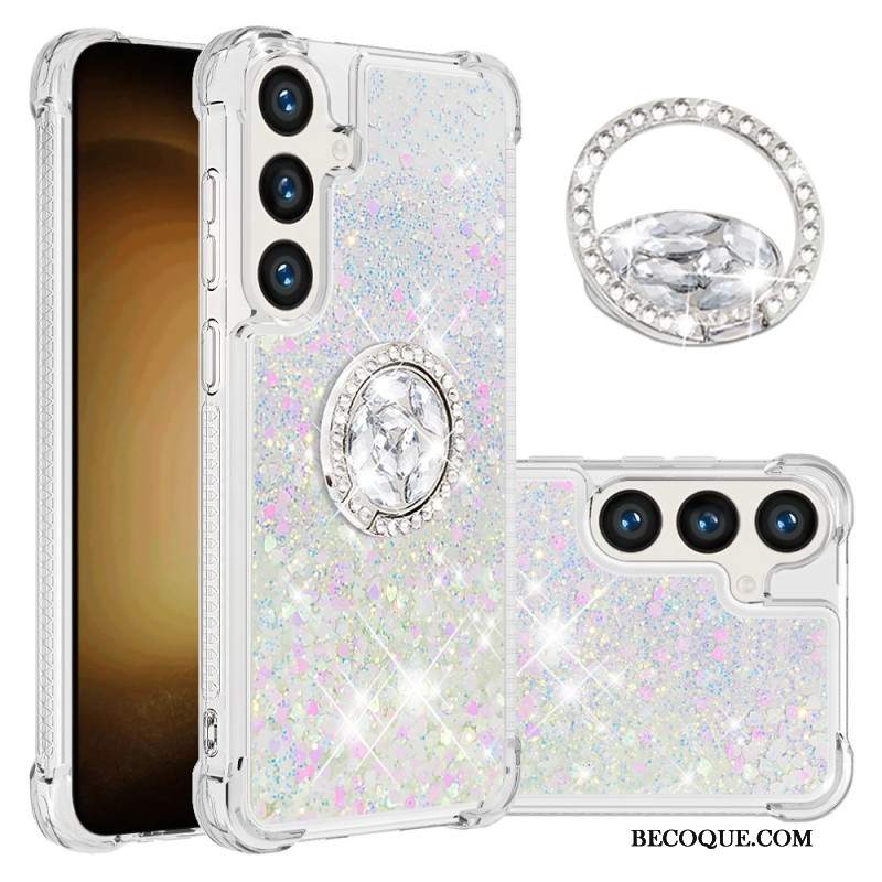 Etui Samsung Galaxy S24 Plus 5g Brokatowy Pierścień-wspornik Etui Ochronne