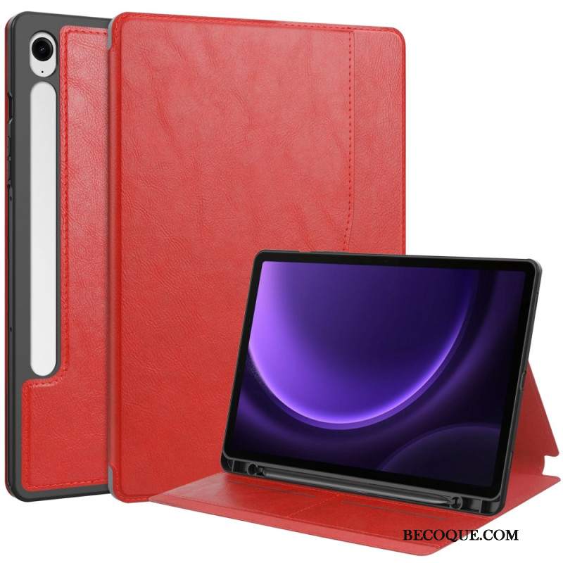 Etui Samsung Galaxy Tab S9 Fe Gładka Sztuczna Skóra