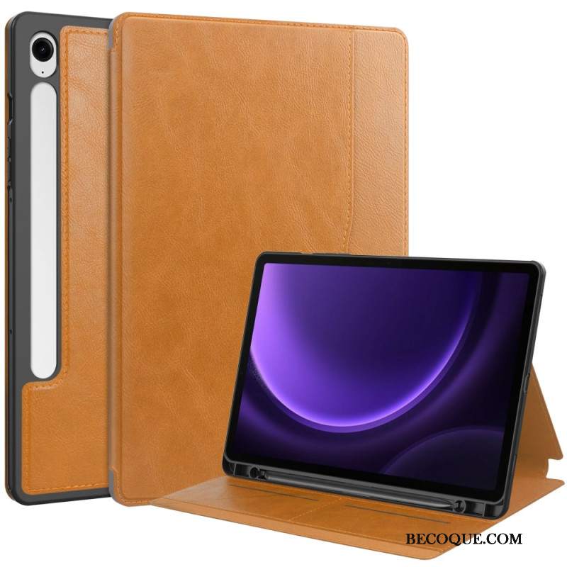Etui Samsung Galaxy Tab S9 Fe Gładka Sztuczna Skóra
