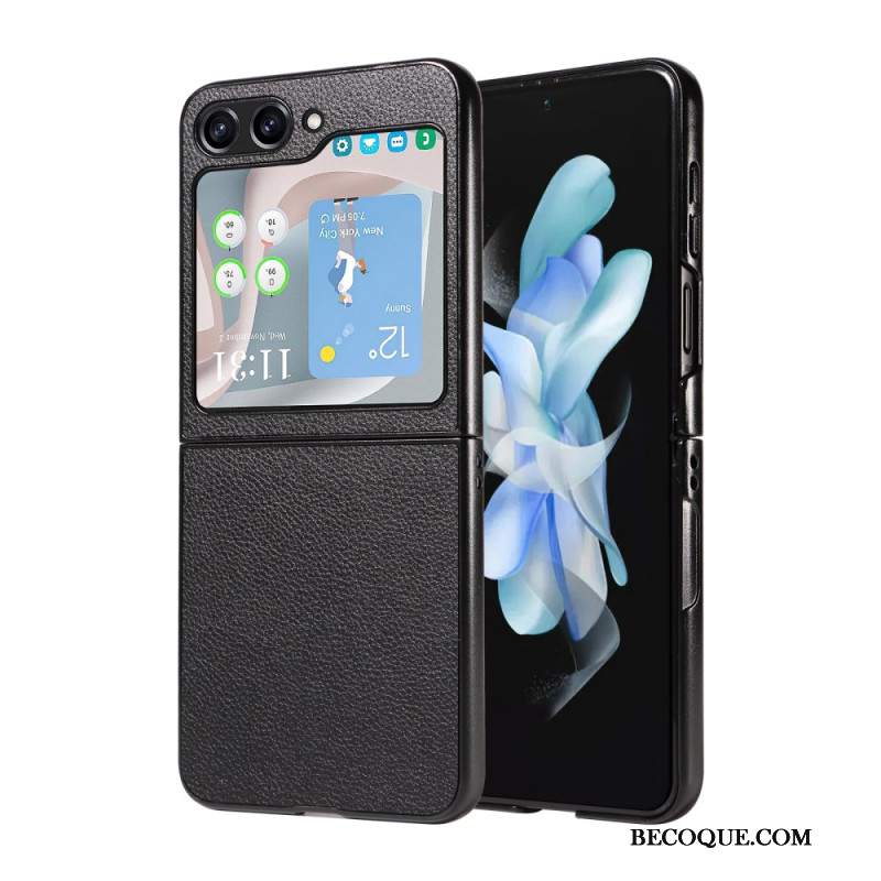Etui Samsung Galaxy Z Flip 6 Dyskretny Styl Skórzany Etui Ochronne