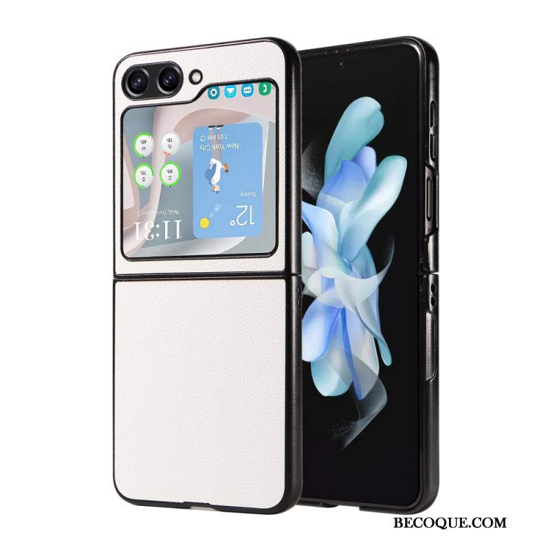 Etui Samsung Galaxy Z Flip 6 Dyskretny Styl Skórzany Etui Ochronne