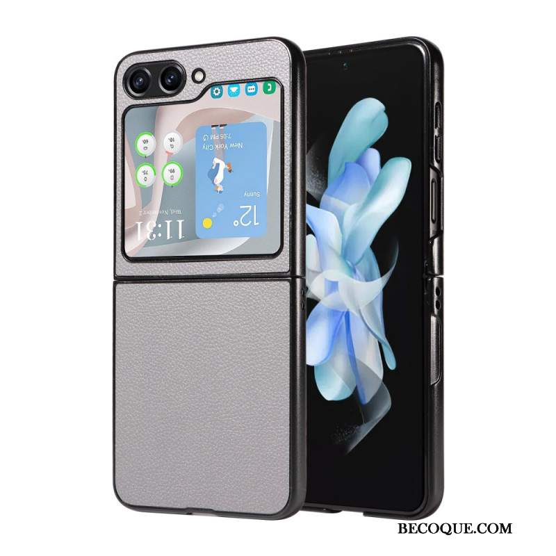 Etui Samsung Galaxy Z Flip 6 Dyskretny Styl Skórzany Etui Ochronne
