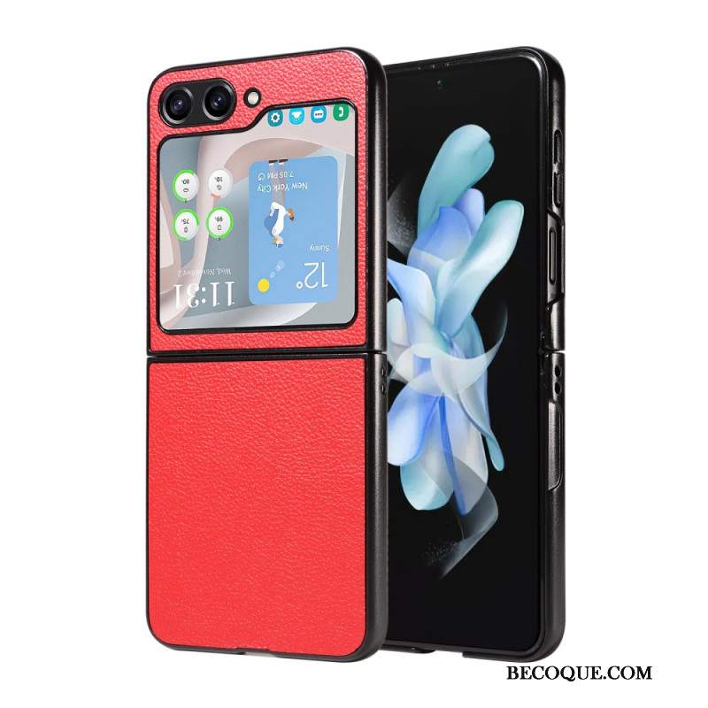 Etui Samsung Galaxy Z Flip 6 Dyskretny Styl Skórzany Etui Ochronne
