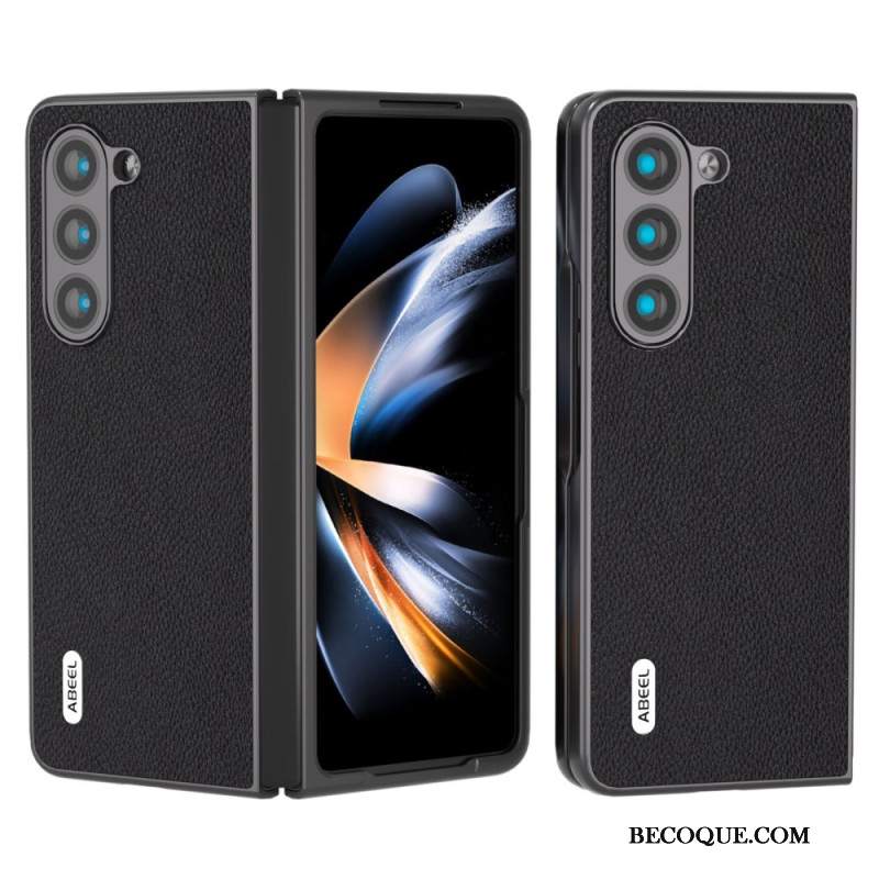 Etui Samsung Galaxy Z Fold 6 Liczi Ze Sztucznej Skóry Abeel