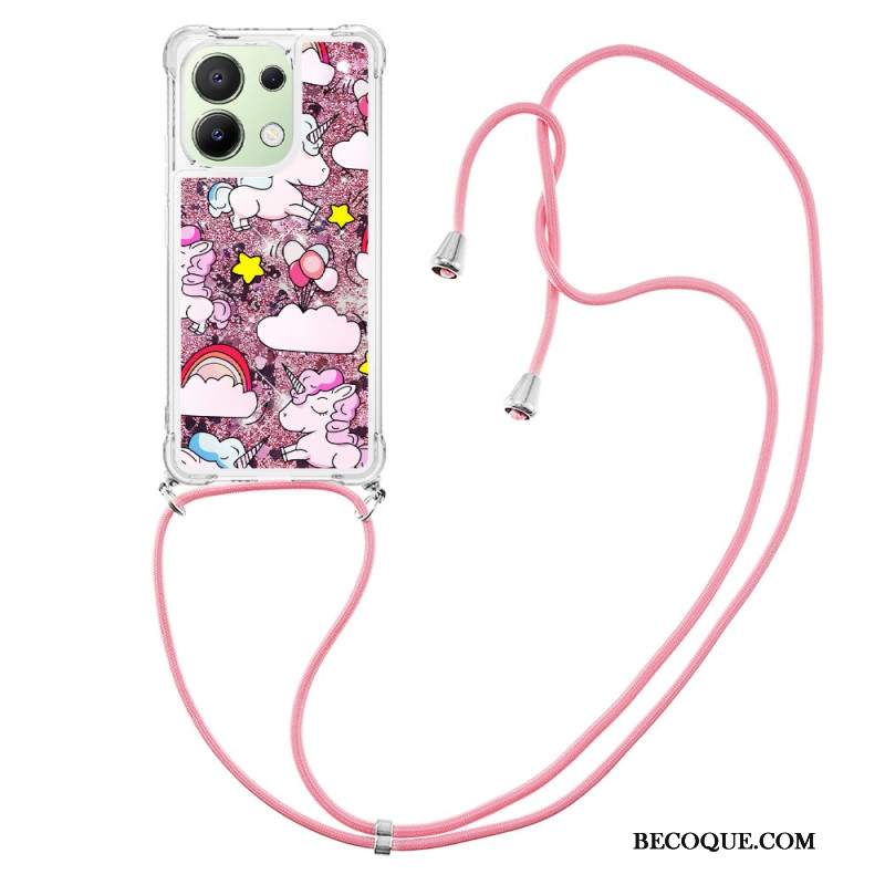 Etui Xiaomi Redmi Note 13 4g Cekinowy Wzór Ze Sznurkiem