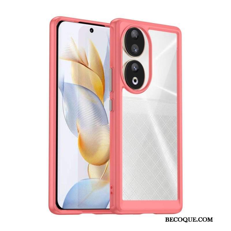 Etui do Honor 90 Akrylowe Krawędzie Silikonowe