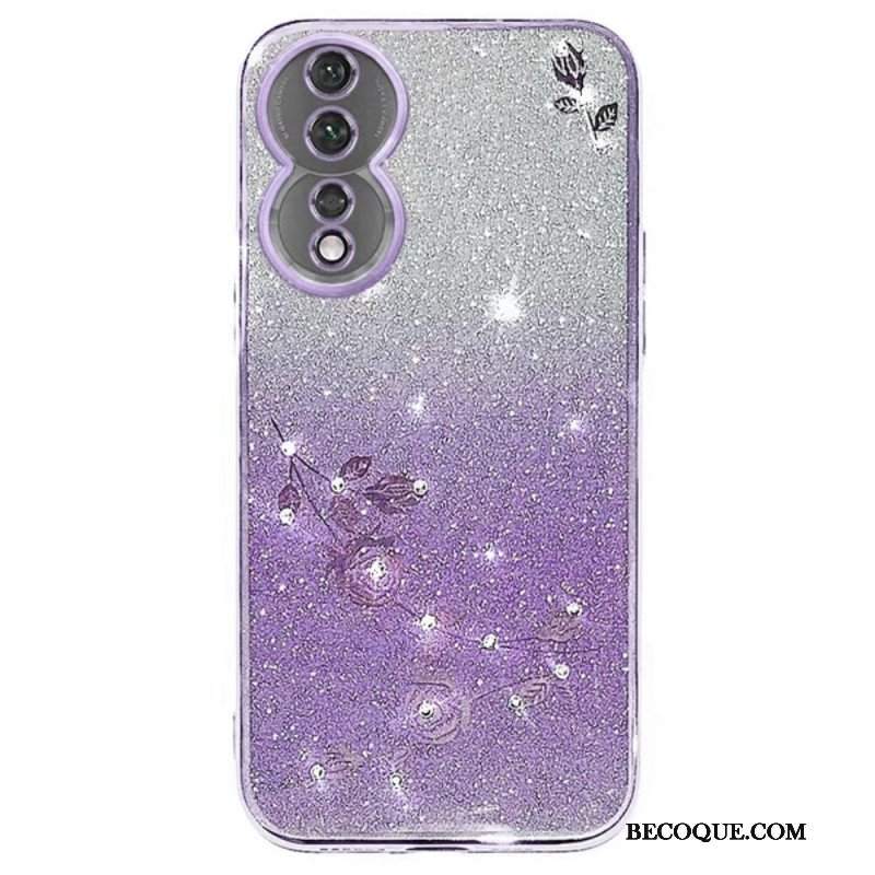 Etui do Honor 90 Różowy Brokat