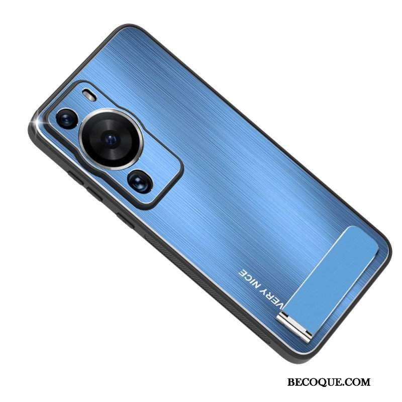 Etui do Huawei P60 Pro Szczotkowane Aluminium Ze Wspornikiem