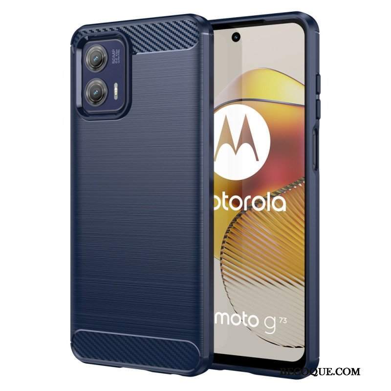 Etui do Moto G73 5G Szczotkowane Włókno Węglowe