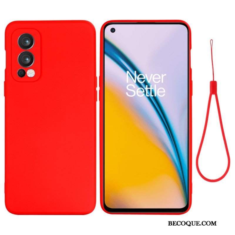 Etui do OnePlus Nord 2 5G Płynny Silikon Ze Smyczą