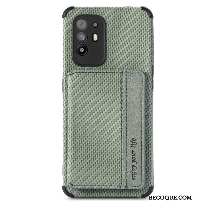 Etui do Oppo A94 5G Posiadacz Karty Z Włókna Węglowego