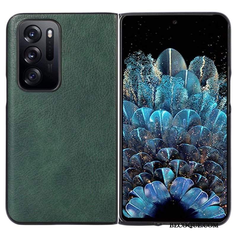 Etui do Oppo Find N Styl Skóry Liczi