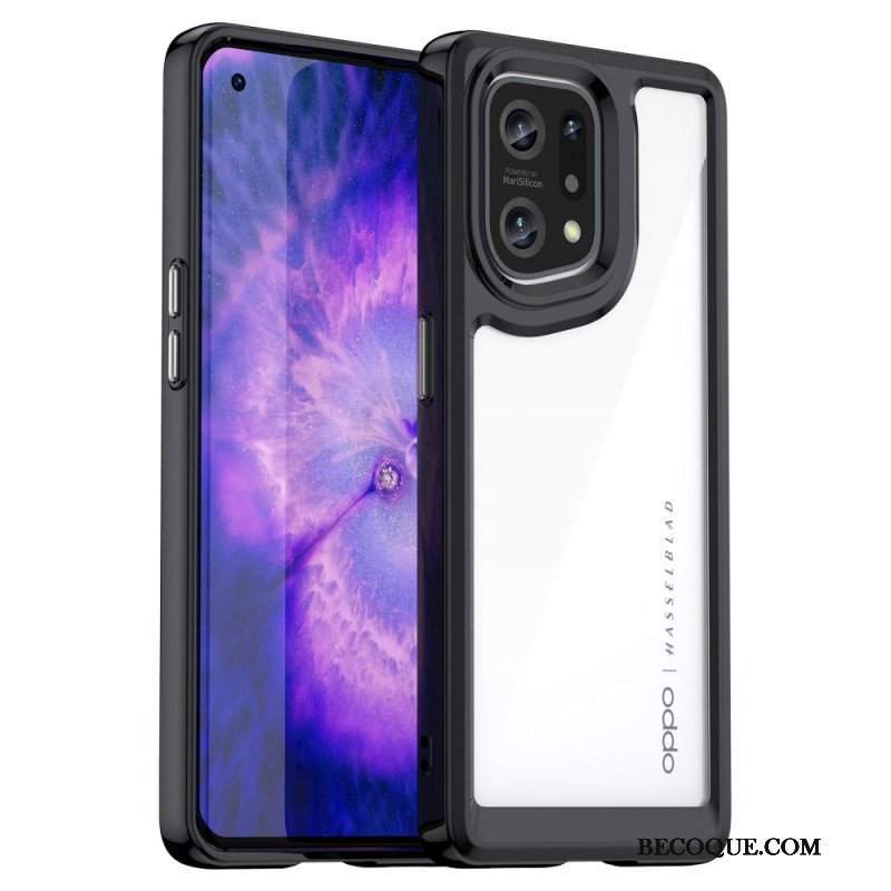 Etui do Oppo Find X5 Hybrydowe Kolorowe Krawędzie