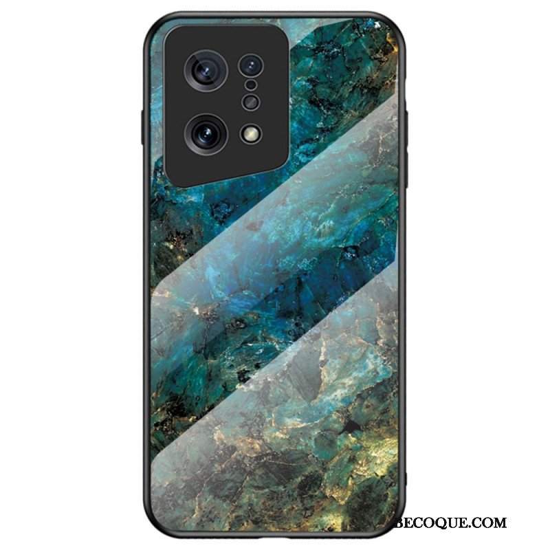 Etui do Oppo Find X5 Kolorowe Marmurowe Szkło Hartowane